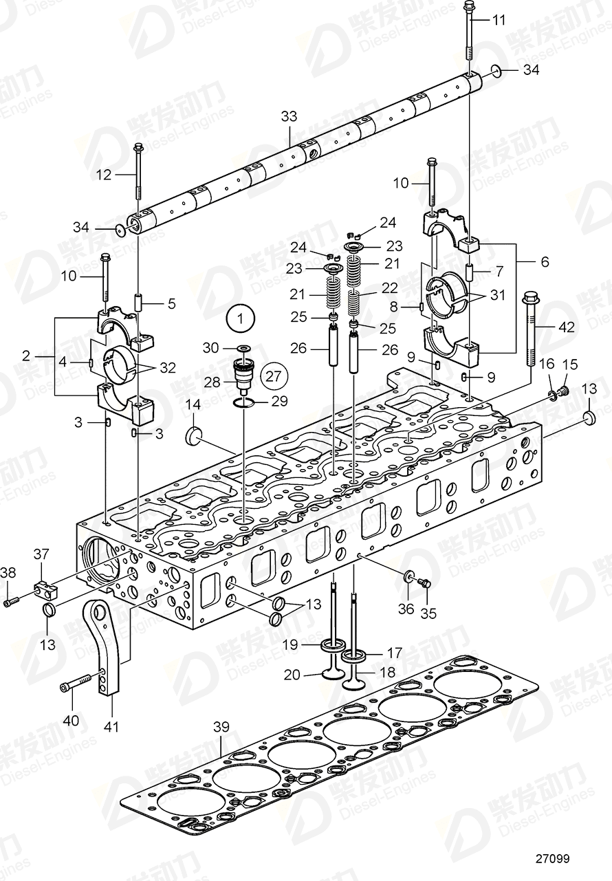 VOLVO Cylinder Head 3801572 Drawing